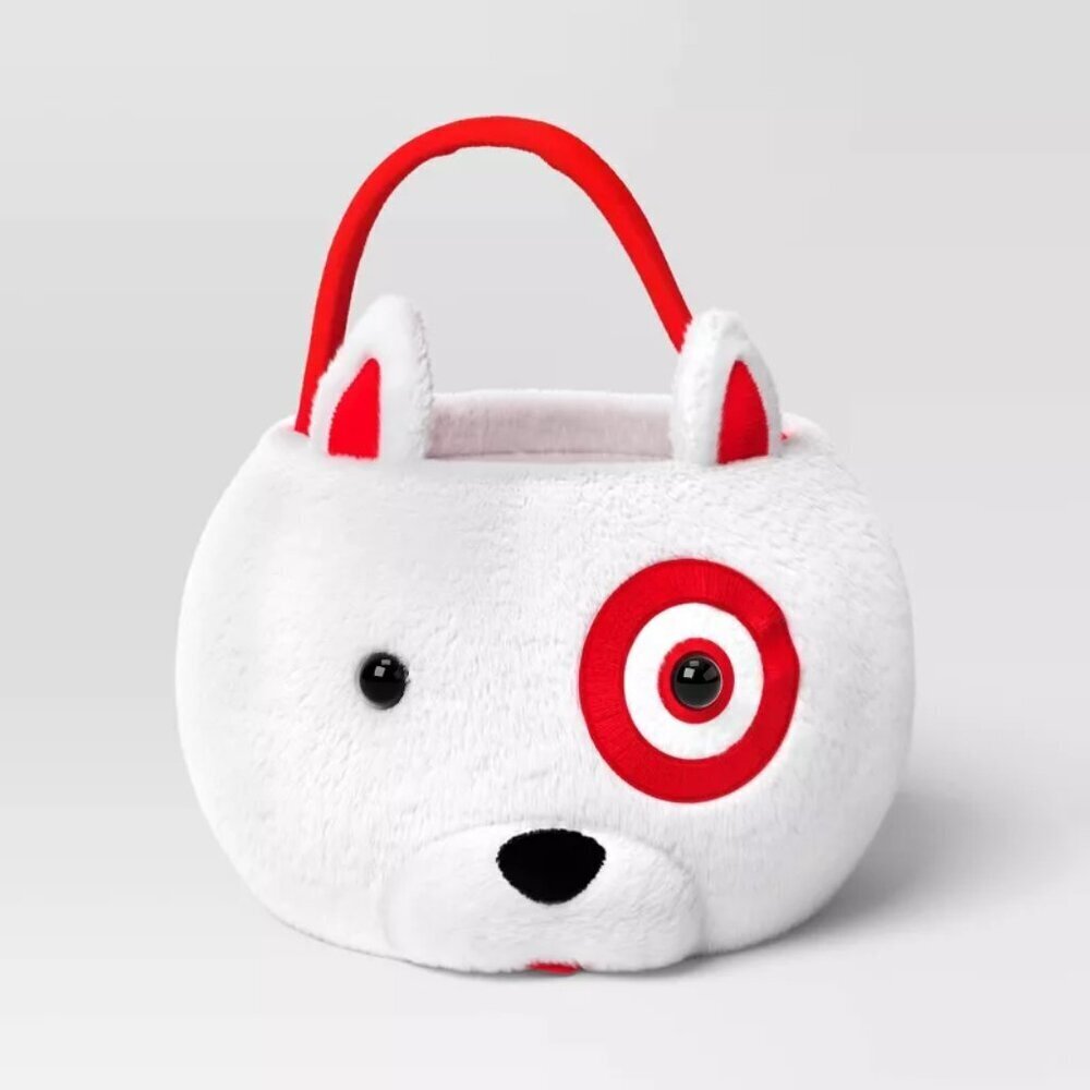 12" Bullseye Dog Halloween Trick or Treat Basket Red/White Hyde and EEK!